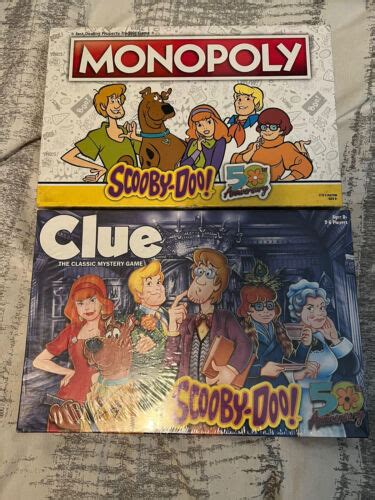 CLUE: Scooby Doo! Board Game And Scooby Doo 50th Anniversary Monopoly ...