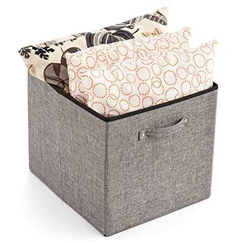 Ezoware 4 Pack Fabric Foldable Cubes Bin Organizer Container With