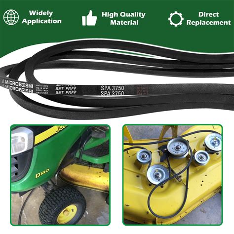 Mower Deck Drive Belt Replacement For John Deere Gx20571 Gx21833 D140