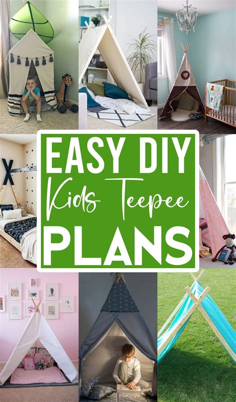 16 DIY Kids Teepee Ideas To Play, Read And Sleep - The Newlywed