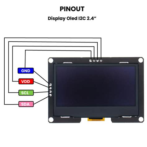 Display Oled I2C 2 4 128x64 Blanco Azul Amarillo UNIT Electronics