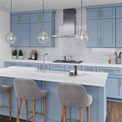 Xterra Blue Shaker Kitchen Cabinets By Forevermark CabinetSelect