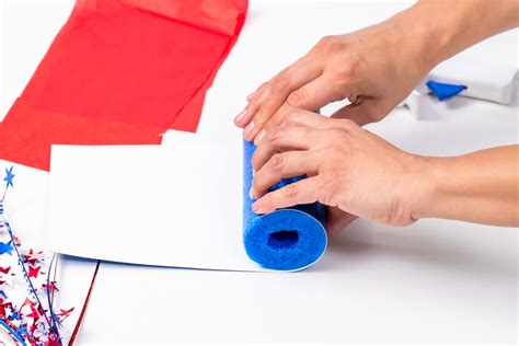 Patriotic Pool Noodle Firecracker Centerpiece