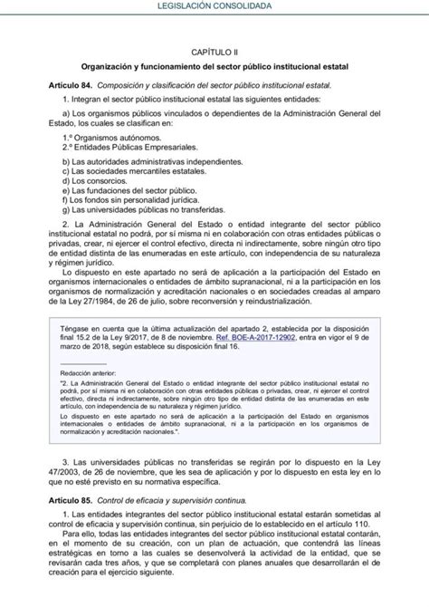 Análisis De La Ley 40 2015 Su Impacto En El Sector Público Y Su