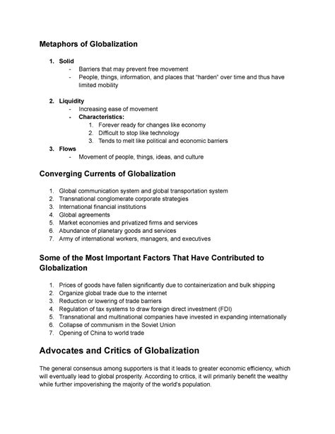 Globalization Metaphors Of Globalization Solid Barriers That