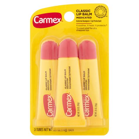 3 Pack Carmex Lip Balm Medicated