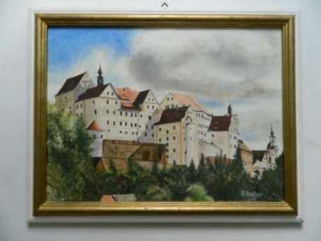 Schlo Colditz Aquarell Von Ateliercreativ Kunstnet