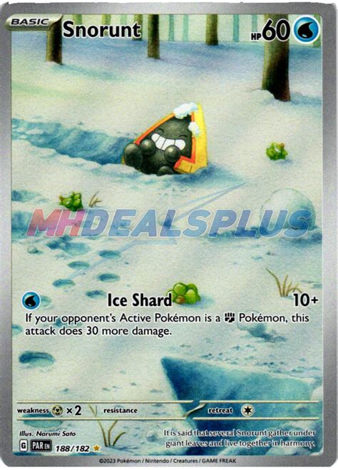 Nm Pokemon Paradox Rift Snorunt Illustration Rare Full Art 188 188182