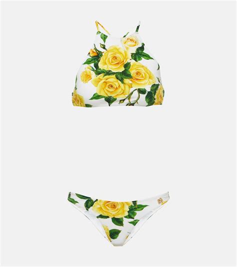 Floral Bikini In Multicoloured Dolce Gabbana Mytheresa