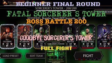 Beginner Final Round Fatal Sorcerers Tower Boss Battle 200 Amazing