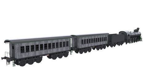 Steam train model - TurboSquid 1581642