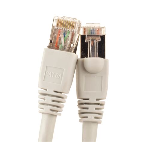 Panduit 75FT Cat6A 10GbE Shielded (S/FTP) Snagless Patch Cable 26AWG — Gray (10-Pack) (UTPSP-C6A-STP-75FT-GY-10PK)