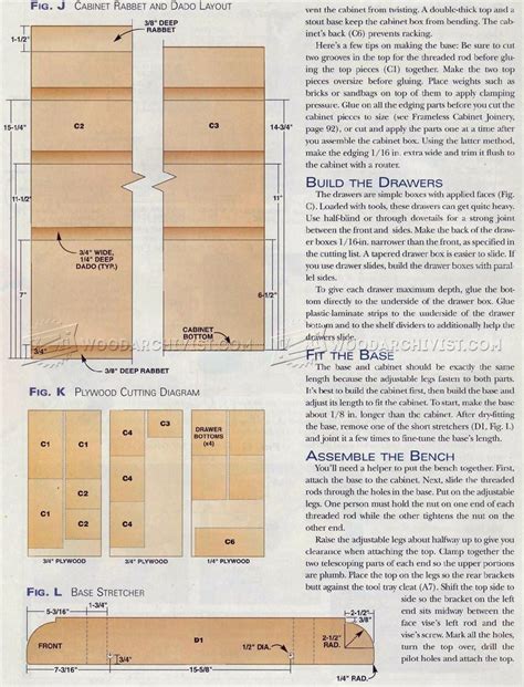 Adjustable Workbench Plans • WoodArchivist