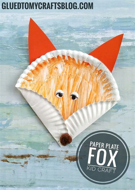 Dr Seuss Inspired Paper Plate Fox Kid Craft Toddler Crafts