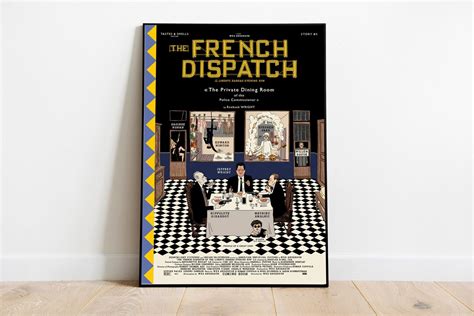 The French Dispatch Poster Wes Anderson Minimalist Movie Etsy