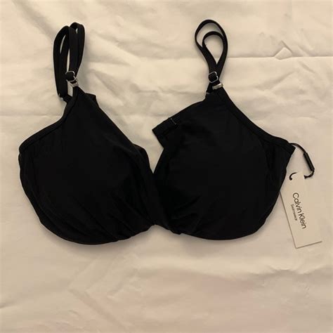 Calvin Klein Swim Nwt Calvin Klein Black Bikini Top Poshmark