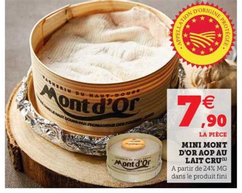 Promo Mini Mont D Or Aop Au Lait Cru Chez Hyper U ICatalogue Fr