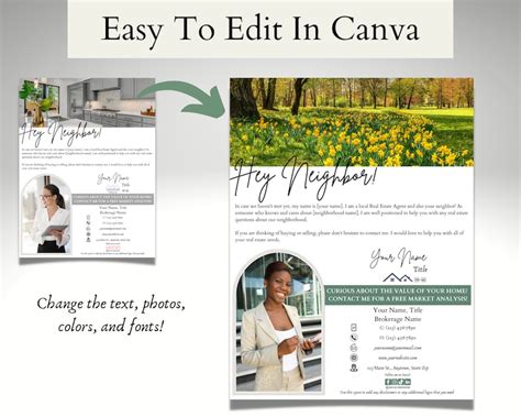 Realtor Introduction Letter Real Estate Newsletter Canva Etsy