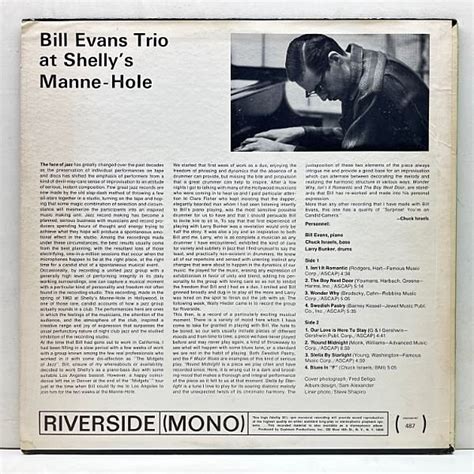 BILL EVANS At Shelly S Manne Hole LP Riverside WAXPEND RECORDS