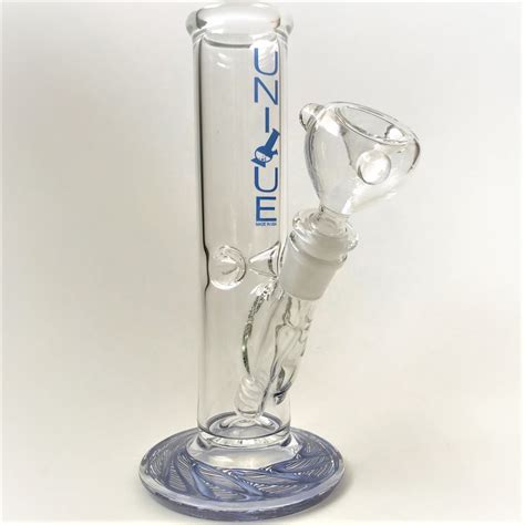 Unique Glass 8" Straight Tube Bong - Kings Pipes