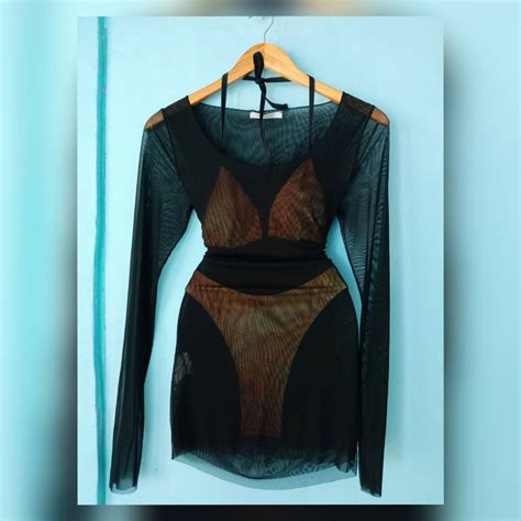 See Through Long Sleeves Dress On Carousell