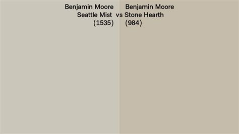 Benjamin Moore Seattle Mist Vs Stone Hearth Side By Side Comparison