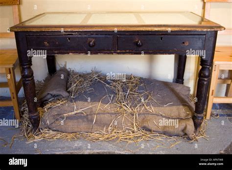 Straw Mattress Used In Old Prison In Ireland Stock Photo Alamy