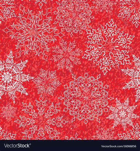 Snow Seamless Pattern Christmas Winter Holiday Vector Image