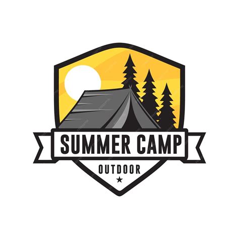 Premium Vector | Vintage summer camp logo template