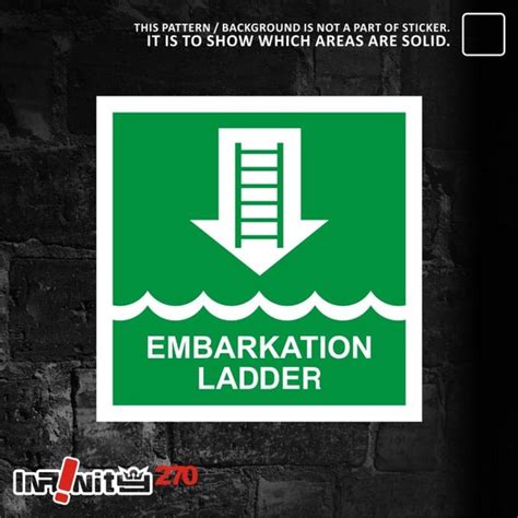 Jual Sticker Safety Sign K Impa Embarkation Ladder Wsckp Di Lapak