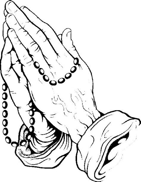 Praying Hands With Rosary Drawing at GetDrawings | Free download