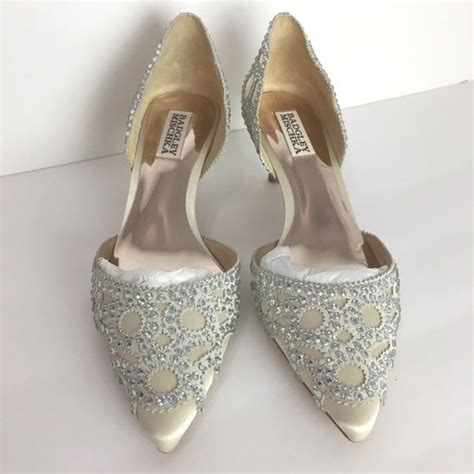 Badgley Mischka Shoes Badgley Mischka Womens Ginny Jeweled Ivory