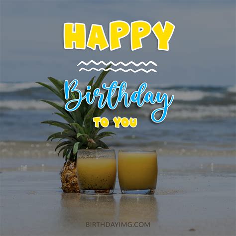 Free Happy Birthday Wishes And Images With Beach