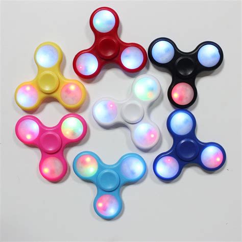 New Fidget Spinner With Led Lights Hand Spinner Luminous Fingertips