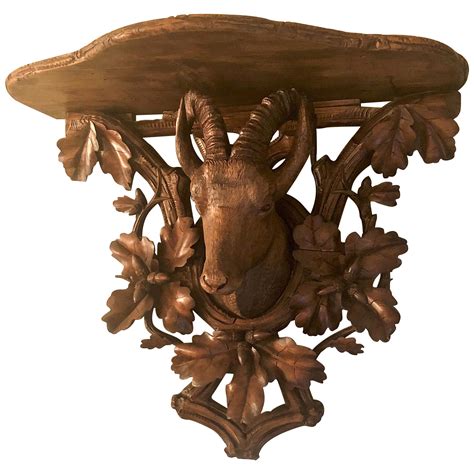 Black Forest Carved Shelf Console Bracket At 1stDibs