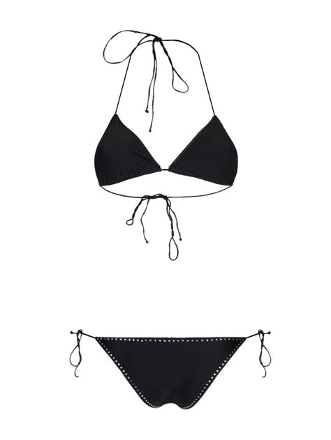 crystal embellished triangle bikini Oséree Eraldo