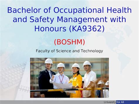 Ppt Bachelor Of Occupational Safety And Health Management Dokumen Tips