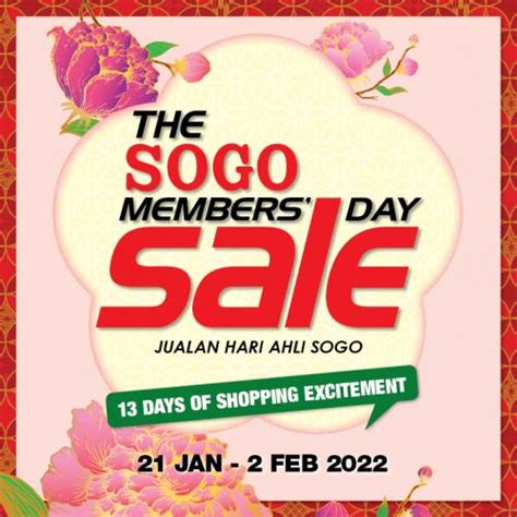 Sogo Members Day Sale Jan Feb