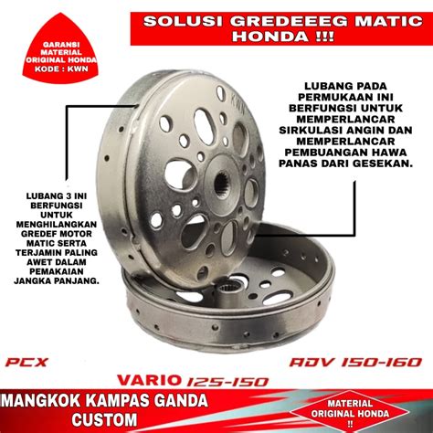 Jual MANGKOK KAMPAS GANDA SOLUSI GREDEG VARIO 125 VARIO 150 VARIO 160