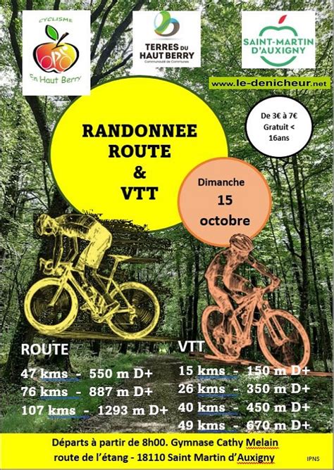 V Dim Octobre St Martin D Auxigny Randonn E Route Et Vtt