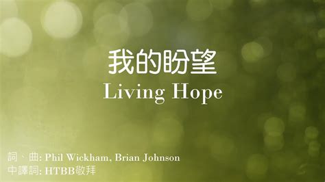 我的盼望 中英歌詞 拼音 Living Hope Youtube