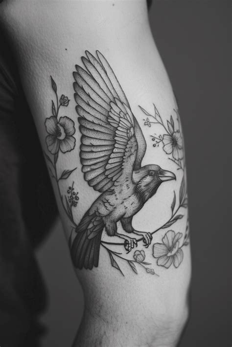 Intriguing Raven Tattoo Ideas with Deep Meanings