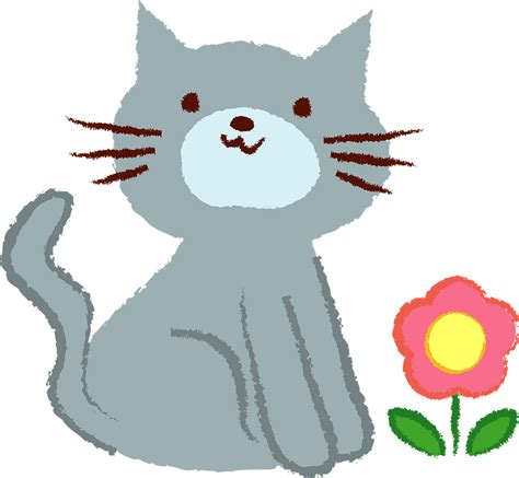 Charming Flower Cat Cliparts For Creative Projects Clipart World