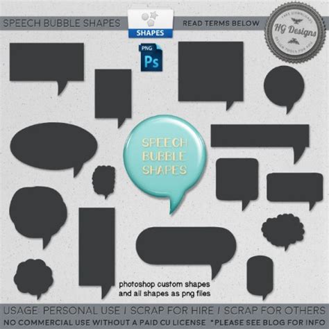 freebie: speech bubble shapes – HG Designs