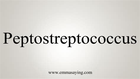 How To Say Peptostreptococcus - YouTube