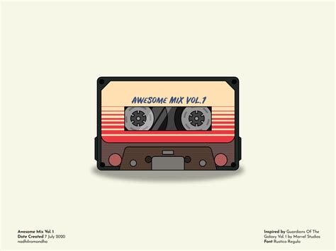 Gotg Awesome Mix Vol 1 Cassette Gotg Marvel Tshirt Cassette