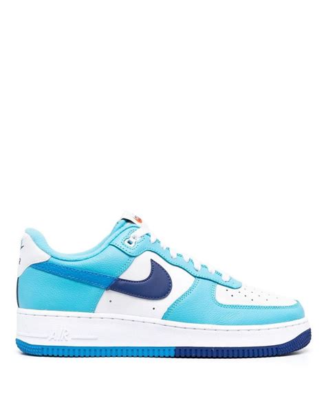 Nike Air Force 1 Logo Patch Sneakers In Blue Lyst