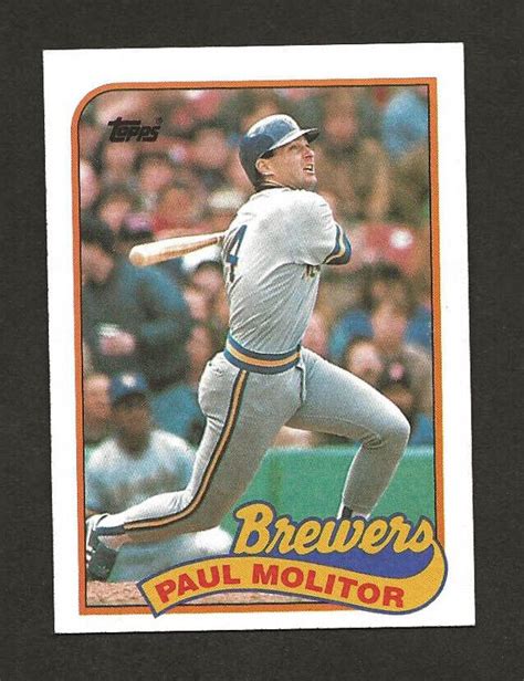 Topps Baseball Card Paul Molitor Milwaukee Brewers Mint Ebay