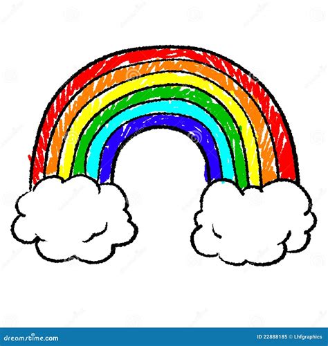 Rainbow sketch stock illustration. Illustration of rainbow - 22888185