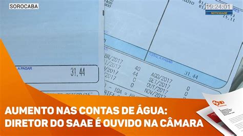 Aumento da conta de água diretor do SAAE é ouvido na Câmara em